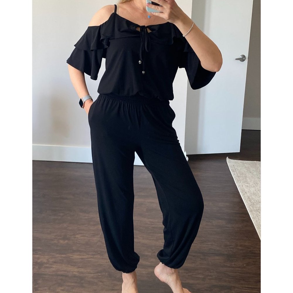 INC Ruffled Wide-leg Jumpsuit